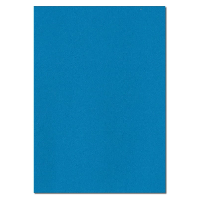 297mm x 210mm Kingfisher Blue Solid Paper. A4 Sheet Size. 100gsm Blue Paper.