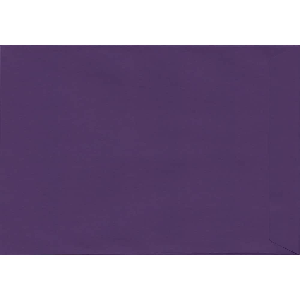 250 Blackcurrant C4 Envelopes (to fit A4). Peel/Seal Flap. Purple 120gsm Smooth Finish. 324mm x 229mm.