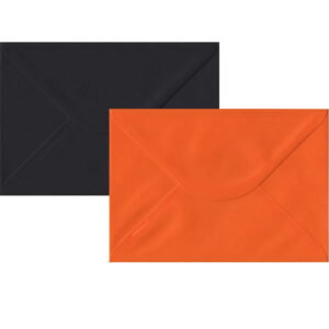 50 Halloween C5 Envelopes (to fit A5). Gummed Flap. Multi-Colour 100gsm Smooth Finish. 162mm x 229mm.