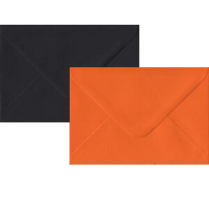 50 Halloween C6 Envelopes (to fit A6). Gummed Flap. Multi-Colour 100gsm Smooth Finish. 114mm x 162mm.