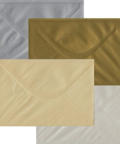 100 Metallic C5 Envelopes (to fit A5). Gummed Flap. Multi-Colour 100gsm Pearlescent Finish. 162mm x 229mm.