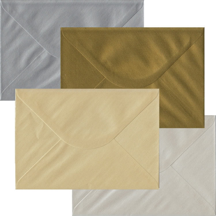 100 Metallic C5 Envelopes (to fit A5). Gummed Flap. Multi-Colour 100gsm Pearlescent Finish. 162mm x 229mm.