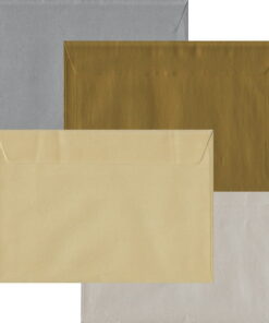 100 Metallic C5 Envelopes (to fit A5). Peel/Seal Flap. Multi-Colour 100gsm Pearlescent Finish. 162mm x 229mm.