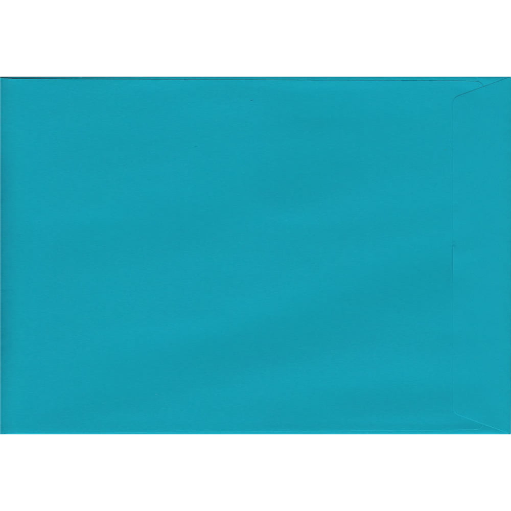 Carribbean Blue C4 Envelope (to fit A4). Peel/Seal Flap. Blue 120gsm Smooth Finish. 324mm x 229mm.