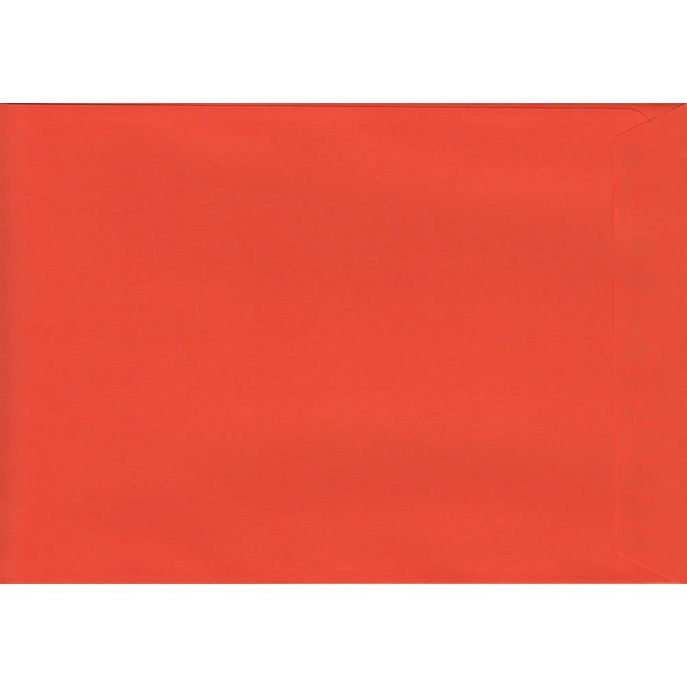 Pumpkin Orange C4 Envelope (to fit A4). Peel/Seal Flap. Orange 120gsm Smooth Finish. 324mm x 229mm.