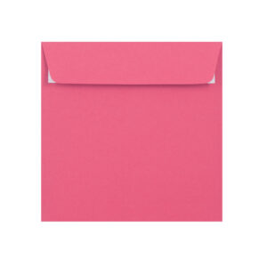 500 Bright Pink Square Envelopes Trade Box. Peel/Seal Wallet Flap. Pink 120gsm Smooth Finish. 155mm x 155mm.