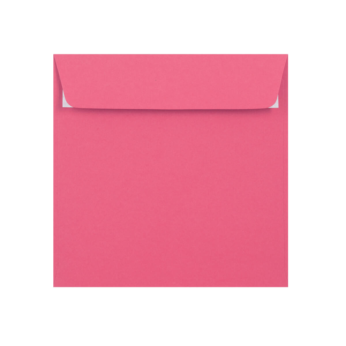 500 Bright Pink Square Envelopes Trade Box. Peel/Seal Wallet Flap. Pink 120gsm Smooth Finish. 155mm x 155mm.