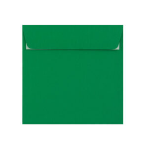 500 Dark Green Square Envelopes Trade Box. Peel/Seal Wallet Flap. Green 120gsm Smooth Finish. 155mm x 155mm.