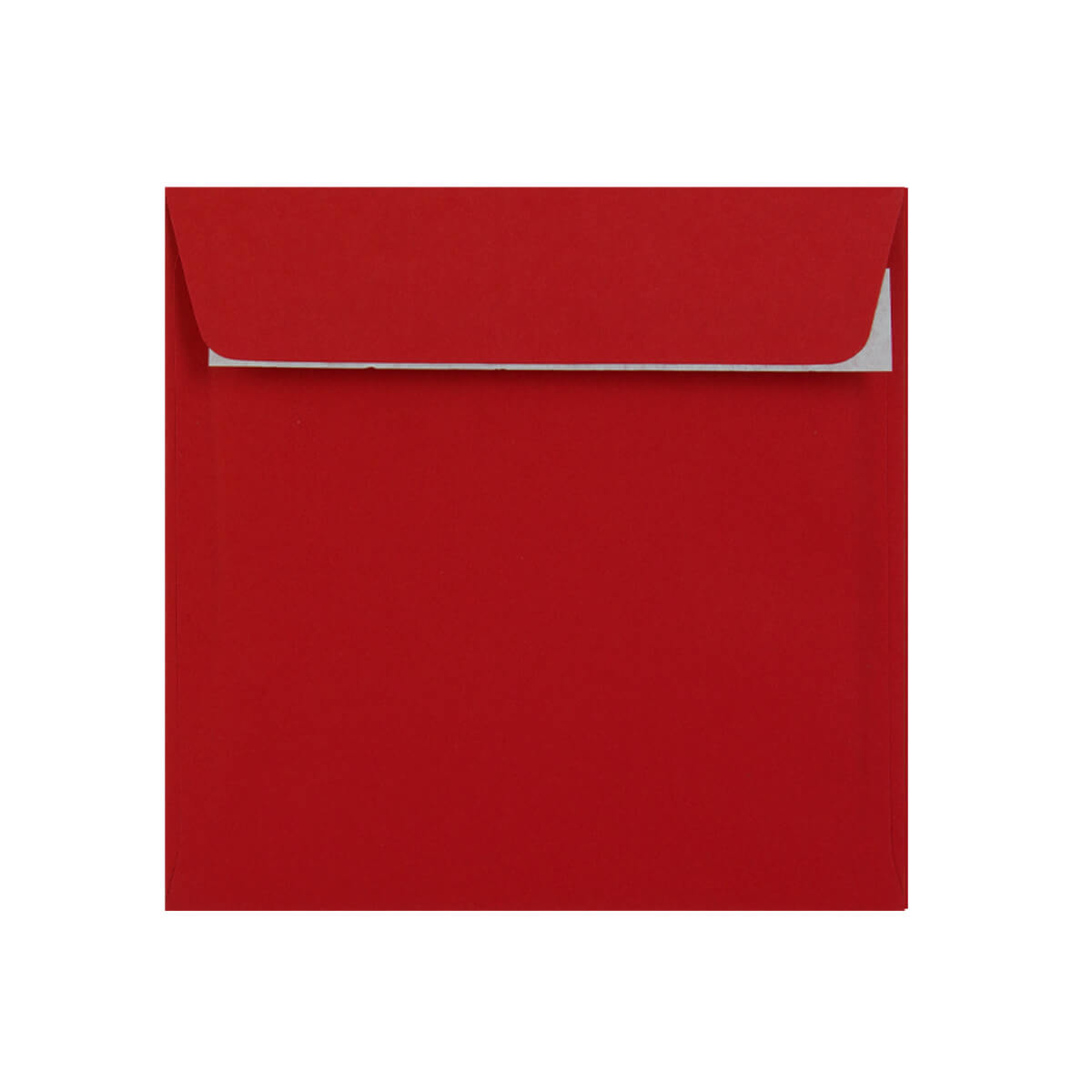 500 Dark Red Square Envelopes Trade Box. Peel/Seal Wallet Flap. Red 120gsm Smooth Finish. 155mm x 155mm.