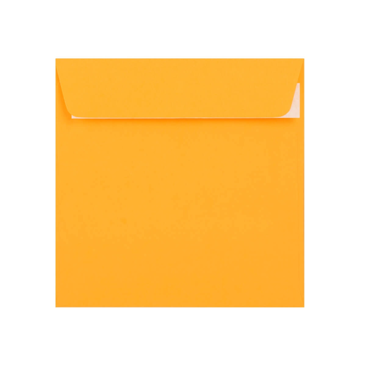 500 Dark Yellow Square Envelopes Trade Box. Peel/Seal Wallet Flap. Yellow 120gsm Smooth Finish. 155mm x 155mm.