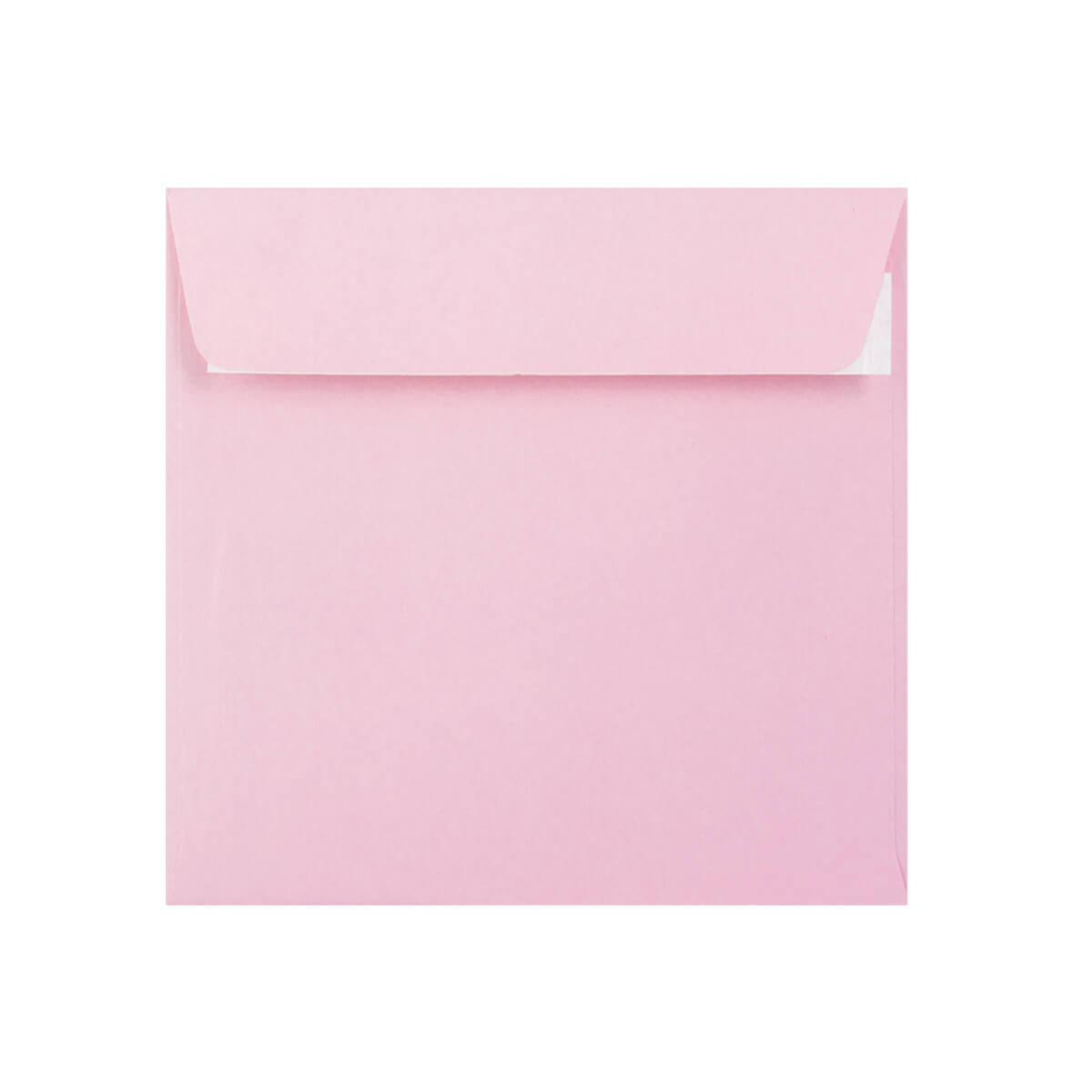 500 Pale Pink Square Envelopes Trade Box. Peel/Seal Wallet Flap. Pink 120gsm Smooth Finish. 155mm x 155mm.
