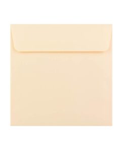250 Magnolia Large Square Envelopes Trade Box. Peel/Seal Wallet Flap. Cream 120gsm Smooth Finish. 220mm x 220mm.