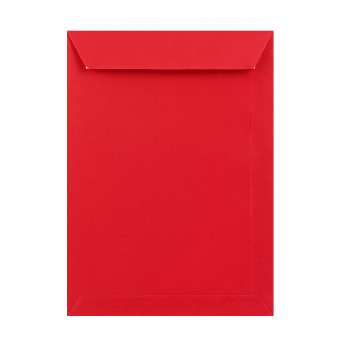 250 Bright Red C4 Envelopes Trade Box. Peel/Seal Pocket Flap. Red 120gsm Smooth Finish. 324mm x 229mm.