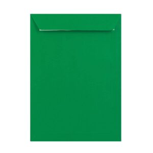 250 Dark Green C4 Envelopes Trade Box. Peel/Seal Pocket Flap. Green 120gsm Smooth Finish. 324mm x 229mm.
