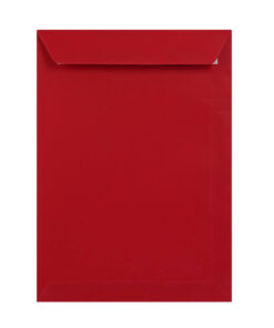 250 Dark Red C4 Envelopes Trade Box. Peel/Seal Pocket Flap. Red 120gsm Smooth Finish. 324mm x 229mm.