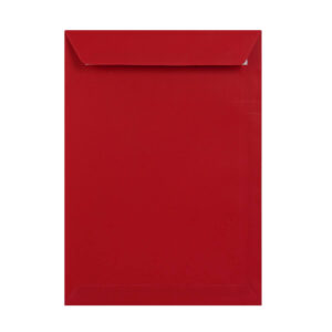 250 Dark Red C4 Envelopes Trade Box. Peel/Seal Pocket Flap. Red 120gsm Smooth Finish. 324mm x 229mm.