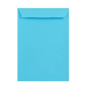 250 Mid Blue C4 Envelopes Trade Box. Peel/Seal Pocket Flap. Blue 120gsm Smooth Finish. 324mm x 229mm.