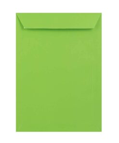 250 Mid Green C4 Envelopes Trade Box. Peel/Seal Pocket Flap. Green 120gsm Smooth Finish. 324mm x 229mm.