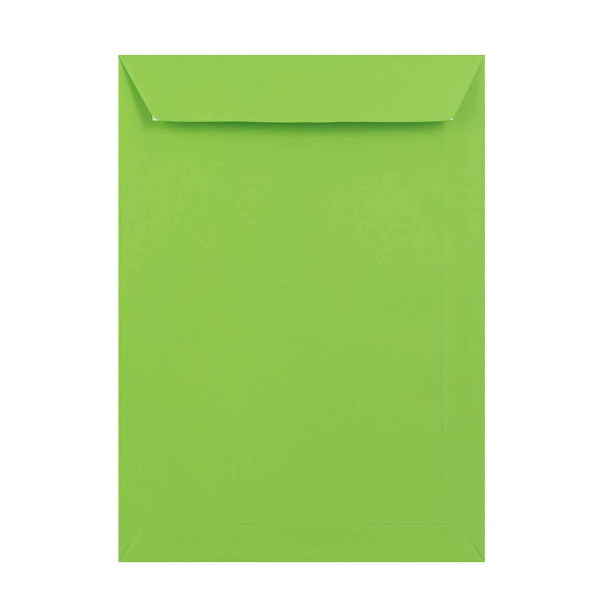 250 Mid Green C4 Envelopes Trade Box. Peel/Seal Pocket Flap. Green 120gsm Smooth Finish. 324mm x 229mm.