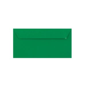 500 Dark Green DL Envelopes Trade Box. Peel/Seal Wallet Flap. Green 120gsm Smooth Finish. 110mm x 220mm.