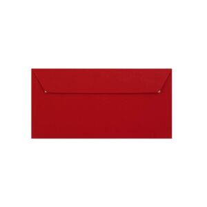 500 Dark Red DL Envelopes Trade Box. Peel/Seal Wallet Flap. Red 120gsm Smooth Finish. 110mm x 220mm.