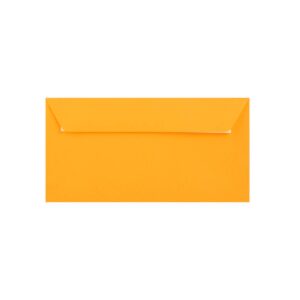 500 Dark Yellow DL Envelopes Trade Box. Peel/Seal Wallet Flap. Yellow 120gsm Smooth Finish. 110mm x 220mm.