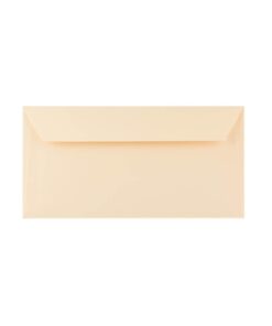 500 Magnolia DL Envelopes Trade Box. Peel/Seal Wallet Flap. Cream 120gsm Smooth Finish. 110mm x 220mm.