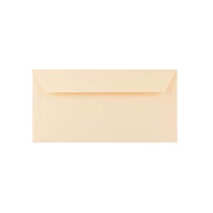 500 Magnolia DL Envelopes Trade Box. Peel/Seal Wallet Flap. Cream 120gsm Smooth Finish. 110mm x 220mm.