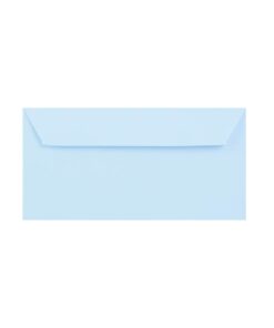 500 Pale Blue DL Envelopes Trade Box. Peel/Seal Wallet Flap. Blue 120gsm Smooth Finish. 110mm x 220mm.