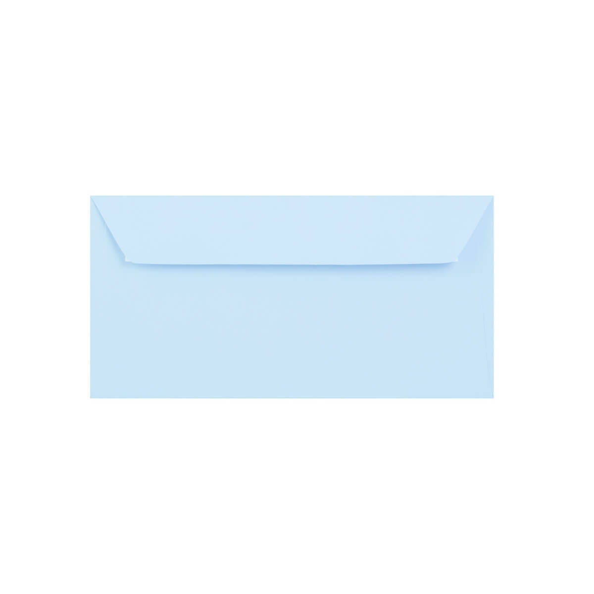 500 Pale Blue DL Envelopes Trade Box. Peel/Seal Wallet Flap. Blue 120gsm Smooth Finish. 110mm x 220mm.