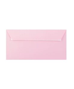 500 Pale Pink DL Envelopes Trade Box. Peel/Seal Wallet Flap. Pink 120gsm Smooth Finish. 110mm x 220mm.
