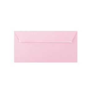 500 Pale Pink DL Envelopes Trade Box. Peel/Seal Wallet Flap. Pink 120gsm Smooth Finish. 110mm x 220mm.