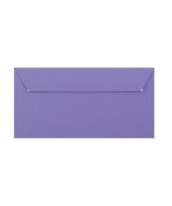 500 Purple DL Envelopes Trade Box. Peel/Seal Wallet Flap. Purple 120gsm Smooth Finish. 110mm x 220mm.