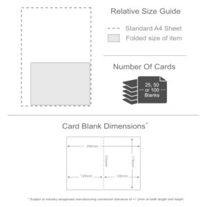 Alternative view of Cherry Red. 178mm x 256mm. 5×7 (Long Edge). 235gsm Folded Card Blank.