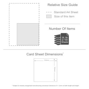 Alternative view of Silver Grey. 153mm x 153mm. 6 Inch Square. 235gsm Card Sheet.
