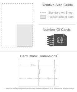 Alternative view of Dark Blue. 148mm x 210mm. A6 (Long Edge). 235gsm Folded Card Blank.