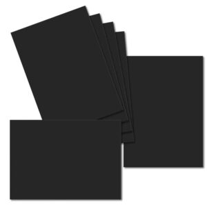 Jet Black. 128mm x 179mm. 5 inch x 7 inch. 235gsm Card Sheet.