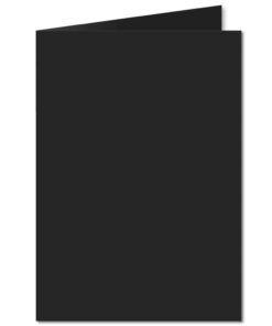 Jet Black. 210mm x 297mm. A5 (Long Edge). 235gsm Folded Card Blank.