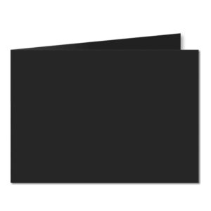 Jet Black. 105mm x 296mm. A6 (Short Edge). 235gsm Folded Card Blank.