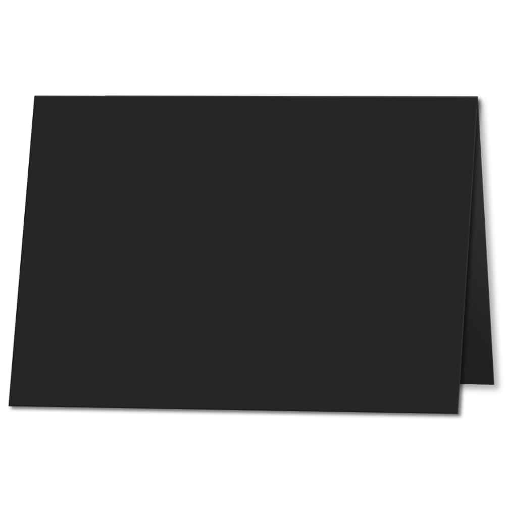 Jet Black. 105mm x 148mm. A7 (Long Edge). 235gsm Folded Card Blank.