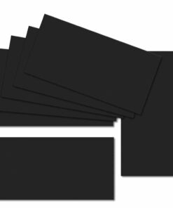 Jet Black. 100mm x 210mm. DL Standard. 235gsm Card Sheet.
