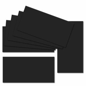 Jet Black. 100mm x 210mm. DL Standard. 235gsm Card Sheet.