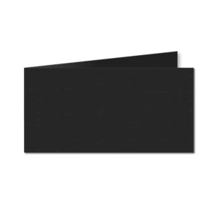 Jet Black. 100mm x 420mm. DL (Short Edge). 235gsm Folded Card Blank.