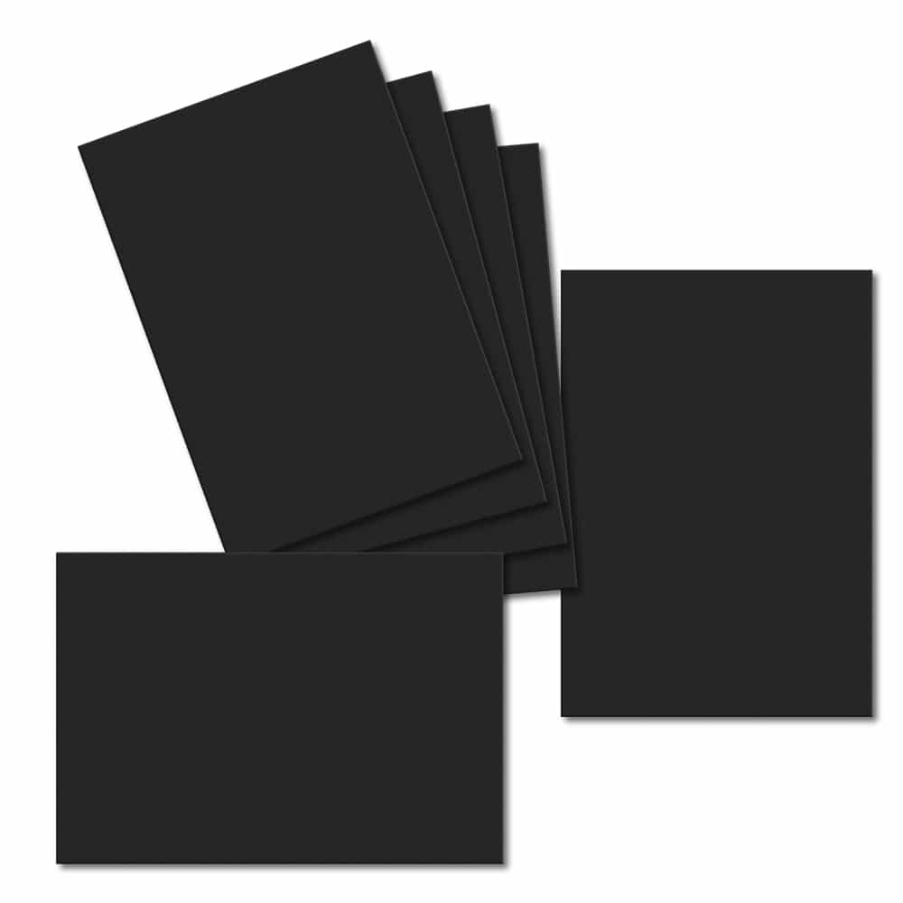 Jet Black. 115mm x 165mm. Greeting Card. 235gsm Card Sheet.
