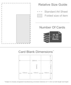 Alternative view of Dark Blue. 210mm x 297mm. DL (Tri-Fold). 235gsm Folded Card Blank.