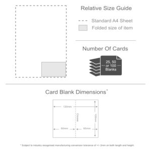 Alternative view of Silver Grey. 100mm x 120mm. Place Card. 235gsm Folded Card Blank.