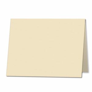 Pale Cream. 178mm x 256mm. 5x7 (Long Edge). 240gsm Folded Card Blank.