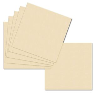 Pale Cream. 153mm x 153mm. 6 Inch Square. 240gsm Card Sheet.