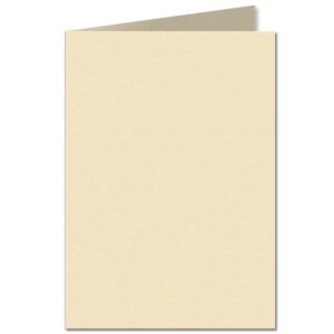 Pale Cream. 148mm x 210mm. A6 (Long Edge). 240gsm Folded Card Blank.