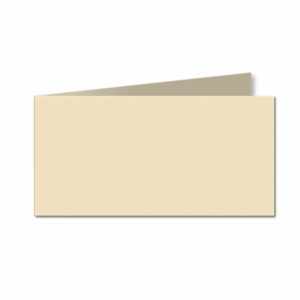 Pale Cream. 100mm x 420mm. DL (Short Edge). 240gsm Folded Card Blank.